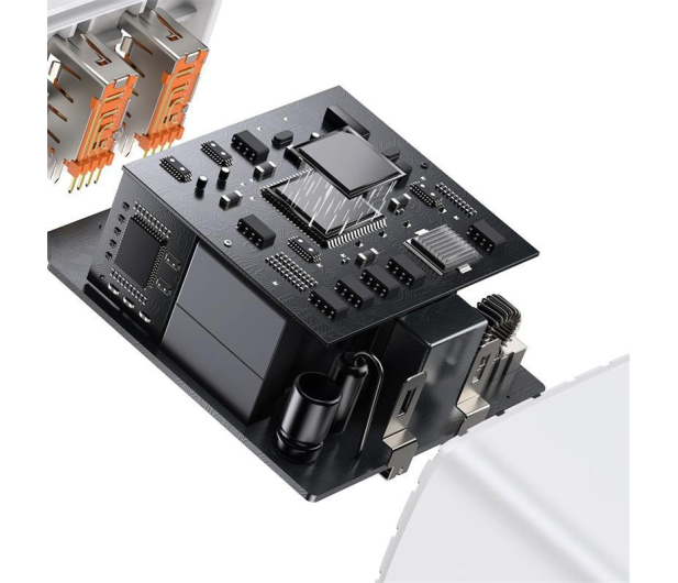 Baseus Ładowarka sieciowa USB-C, 2x USB-A 30W PD QC 3.0 white - 1194210 - zdjęcie 6